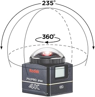 KODAK Su Altı Koruyucu Genişletilmiş Ayaklar Kafa Bandı Düz ve Eğimli Yapışkan Üniteler Sörf Bağlantı Kiti Birlikte Verilen Aksesuarlar Şarj Edilebilir Li-ion Pil,