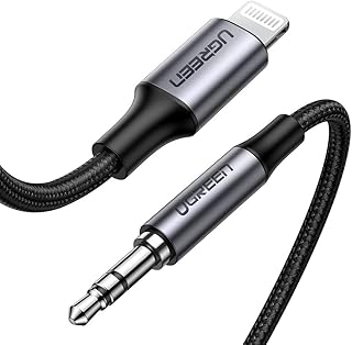 Ugreen MFi Lightning to 3.5mm Örgülü Ses Kablosu 1 Metre