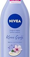 NIVEA Değerli Yağlar İçeren Vücut Losyonu Kiraz Çiçeği ve Jojoba Yağı, 400 ml,Tüm Ciltler,48 Saat Nemlendirici, Hızlı Emilir — %41 İndirim | Amazon TR Fırsatı