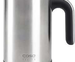 CASO WK Cool Touch paslanmaz çelik su ısıtıcısı, sıcaklık ayarı, çift duvarlı gövde: Dışarısı ısınmaz, tasarruflu 1800 Watt, gümüş — %60 İndirim | Amazon TR Fırsatı