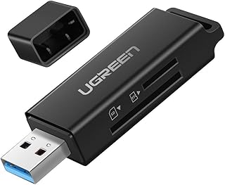 Ugreen USB 3.0 SD ve Micro SD Kart Okuyucu, Siyah