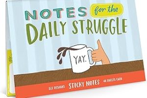 Em & Friends Daily Struggle Yapışkan Not Paketi, 6 Yapışkan Not Pedi Seti, 6,3 x 6,3 cm ve 40 Yaprak — %26 İndirim | Amazon TR Fırsatı