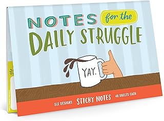 Em & Friends Daily Struggle Yapışkan Not Paketi, 6 Yapışkan Not Pedi Seti, 6,3 x 6,3 cm ve 40 Yaprak