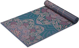 Gaiam Yoga Mat - Premium 6mm Print Reversible Extra Thick Non Slip Exercise & Fitness Mat for All Types of Yoga, Pilates & Floor Workouts (68