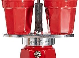 Bialetti – Set Mini Express: Ocak Üstü Espresso Pişirici + 2 Cups – Renk Kırmızı — %35 İndirim | Amazon TR Fırsatı