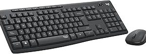 Logitech MK295 Combo kablosuz klavye ve fare: SilentTouch teknolojisi, tam sayısal klavye, kısayol düğmeleri, Nano USB alıcısı,%90 daha az gürültü – siyah — %21 İndirim | Amazon TR Fırsatı