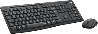 Logitech MK295 Combo kablosuz klavye ve fare: SilentTouch teknolojisi, tam sayısal klavye, kısayol düğmeleri, Nano USB alıcısı,%90 daha az gürültü - siyah