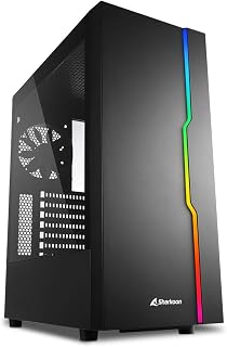 SHARKOON KASA MID TOWER PSUSUZ 1XFAN RGB SLIDER BLACK