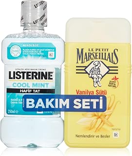 Le Petit Marseillais Duş Jeli Vanilya Sütü (250 ml) + Listerine Cool Mint Hafif Tat (250 ml)