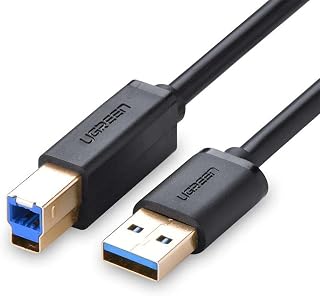 Ugreen USB-A 3.0 & USB-B 3.0 Yazıcı Kablosu, 1 Metre, Siyah