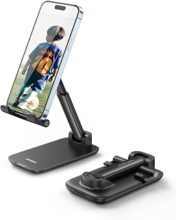 UGREEN Katlanabilir Telefon Tutacağı iPhone ile Uyumlu Galaxy Redmi Huawei (Siyah)