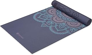Gaiam Yoga Matı, Premium 6 mm Baskılı Ters Çevrilebilir, Kaymaz Egzersiz ve Fitness Matı, Tüm Yoga, Pilates ve Yer Egzersizleri için (172 cm x 61 cm x 6 mm Kalınlık)