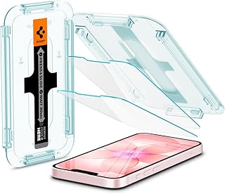 Spigen iPhone 17e / 16e / 14 / 13 Pro / 13 ile Uyumlu Kolay Kurulum Cam Ekran Koruyucu GLAS.tR EZ Fit HD (2 Adet) Şeffaf - AGL03385 (Spigen TR Garantili)