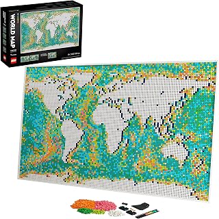 LEGO® Art Dünya Haritası 31203 Yapım Seti; Proje ve Harita Tutkunları için Anlamlı, Koleksiyonluk bir Duvar Resmi (11.695 Parça) — %23 İndirim | Amazon TR Fırsatı