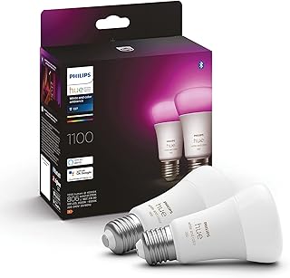 Philips HueWCA 9-75W Renkli Akıllı Ampul 2'li Ekopaket E27 Bluetooth Özellikli - 25.000 Saat Ampul Kullanım Ömrü