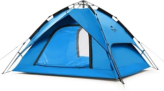 Naturehike 3 veya 4 Kişilik Otomatik Açılır Taşınabilir Anında Çift Katlı Kamp için Taşıma Çantalı Dome Çadır