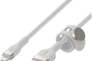 Belkin BoostCharge Pro Flex Örgülü USB Tip A – Yıldırım Kablosu (1M/3,3FT), MFi Sertifikalı Şarj Kablosu – Beyaz — %24 İndirim | Amazon TR Fırsatı
