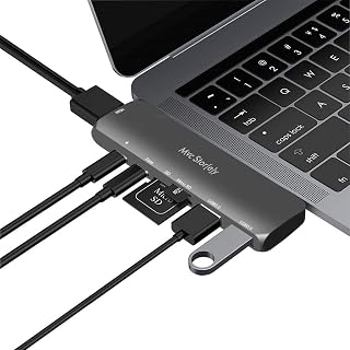 McStorey MacBook USB-C Hub ve Çoklayıcı 7-in-1 | 4K HDMI, USB 3.0, SD/microSD | M1 ve M2 Uyumlu Gri