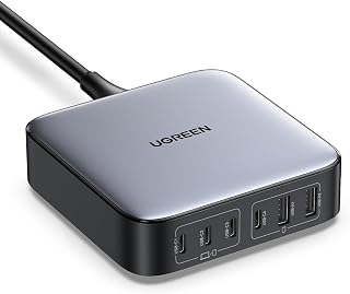 UGREEN 200W USB C Şarj Cihazı 100W + 100W 6 Bağlantı Noktalı PD Şarj Cihazı GaN II PPS MacBook Pro/Air iPhone iPad Pro ile uyumludur.
