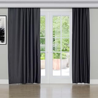 Gauze Fabric Design Blackout Antrasit Karartma Özellikli Fon Perde 200 x 260