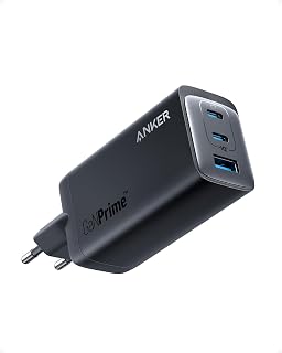 Anker 737 GaNPrime 120W USB-C Hızlı Şarj Cihazı, 3 Bağlantı Noktalı Şarj Adaptörü, Siyah - A2148