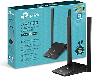 TP-Link Archer TX20U Plus, AX1800 Mbps Çift Antenli Yüksek Kazanımlı Kablosuz USB Adaptör, 1 metre USB 3.0 kablosu, Beamforming, MU-MIMO, Düşük Gecikmeli Oyun Deneyimi, WPA3, Kolay Kurulum — %25 İndirim | Amazon TR Fırsatı