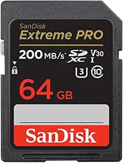 SanDisk Extreme PRO SDXC UHS-I hafıza kartı 64 GB (V30, aktarım hızı 200 MB/sn, U3, 4K UHD videolar, SanDisk QuickFlow teknolojisi, ısıya dayanıklı)