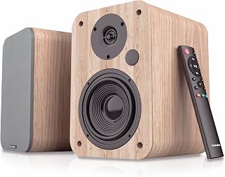 VULKKANO A4 ARC Aktif Hoparlör Kahverengi(HDMI ARC,RCA Bluetooth,Optik,USB,Sub Out)