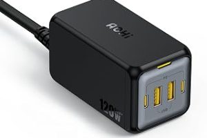 Aohi Magcube 4 Portlu Masaüstü USB Şarj İstasyonu, GaN+ 120W Hızlı Şarj Cihazı — %48 İndirim | Amazon TR Fırsatı