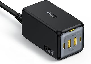 Aohi Magcube 4 Portlu Masaüstü USB Şarj İstasyonu, GaN+ 120W Hızlı Şarj Cihazı