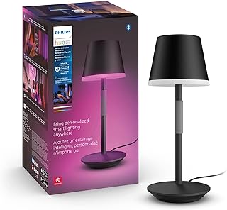 Philips Hue GO Belle Taşınabilir Masa Lambası - Siyah - 25.000 Saat Ampul Kullanım Ömrü