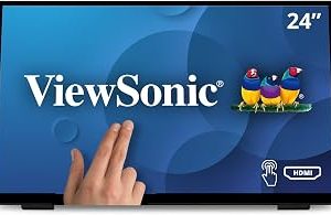 ViewSonic TD2465 Gelişmiş Ergonomi, HDMI ve USB Girişleri ile 24 İnç 1080p Dokunmatik Ekran Monitör — %30 İndirim | Amazon TR Fırsatı