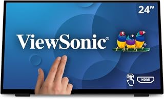 ViewSonic TD2465 Gelişmiş Ergonomi, HDMI ve USB Girişleri ile 24 İnç 1080p Dokunmatik Ekran Monitör