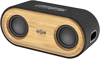 Marley Get Together 2 mini taşınabilir Bluetooth hoparlör. Sürdürülebilir malzemelerden yapılmış kablosuz seyahat hoparlörü, 15 saat çalma süresi, mikrofon, 20 W dış mekan hoparlörü