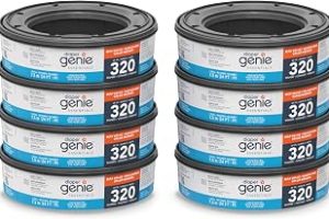 Diaper Genie Essentials Yuvarlak Yedek 8’li Paket | 2560’a Kadar Yenidoğan Bezi Tutar | Kokusuz Sürekli Film İçerir | Bebek Bezi Genie Komple ve İfade Kovaları ile Uyumlu — %48 İndirim | Amazon TR Fırsatı