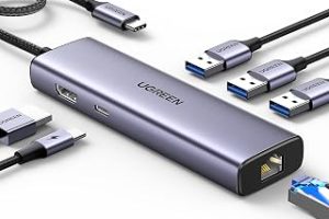 UGREEN USB C Bağlantı İstasyonu, 4K HDMI, Ethernet, PD 100W, 3 USB A 3.0 USB C Hub 5Gbps MacBook Pro/Air, iPad Pro/Air, Surface Pro/Go, Galaxy Tab/S23/S22, Steam Deck, Switch ile uyumlu — %41 İndirim | Amazon TR Fırsatı