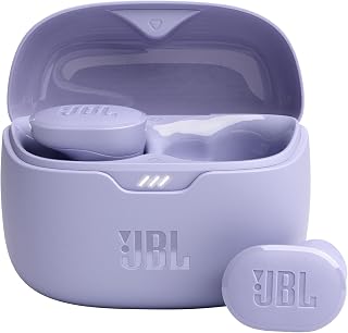 JBL Tune Buds, gürültü azaltma kablosuz kulaklık, Bluetooth 5.3, 48 saate kadar pil ömrü, hızlı şarj, JBL Pure Bass ses, mor