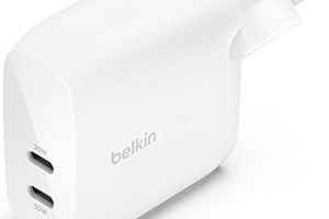 Belkin Boost Charge Çift USB-C Fişi, PPS’li, iPhone 16 ve Diğerleri, iPad, Samsung Galaxy, Google Pixel, MacBook için 60W Şarj Cihazı, USB-C’den Lightning Kablosu ve USB-C Uyumlu, Beyaz — %29 İndirim | Amazon TR Fırsatı