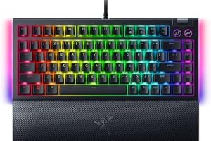Razer BlackWidow V4 75% – Çalışırken değiştirilebilir Mekanik Oyun Klavyesi (Kompakt yüzde, Underglow, Çok Fonksiyonlu Silindir ve Medya Tuşları, Manyetik Bilek Desteği) US-Düzeni | Siyah — %20 İndirim | Amazon TR Fırsatı