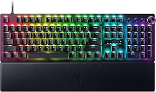Razer Huntsman V3 Pro - Analog Optik E-Spor Klavye - Razer Snap Tap & Hızlı Ateş Tetikleyici (Çok Fonksiyonlu Dijital Düğme, Dokulu Doubleshot PBT Tuş Başlıkları) ABD Düzeni | Siyah