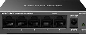 Mercusys MS105GS, 5-Port Gigabit Desktop Switch — %28 İndirim | Amazon TR Fırsatı