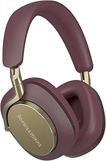 Bowers & Wilkins PX8 kablosuz kulak üstü kulaklık, Bluetooth ve gürültü önleyici, Royal Burgundy