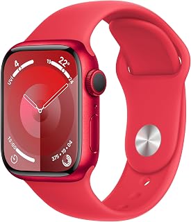 Apple Watch Series 9 GPS 41 mm (PRODUCT) RED Alüminyum Kasa Akıllı Saat ve (PRODUCT) RED Spor Kordon - S/M. Fitness Takibi, Kanda Oksijen ve EKG Uygulamaları, Hep Açık Retina Ekran