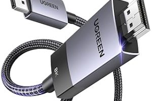 UGREEN 8K 60Hz Displayport 1.4 to HDMI 2.1 Örgülü Kablo, 1m, 80395 — %28 İndirim | Amazon TR Fırsatı