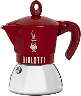 Bialetti – Moka Exclusive İndüksiyon: 4 Cups Ocak Üstü Espresso Pişirici – 200ml – Kırmızı Renk – Alt Hazne: Dış Paslanmaz Çelik İç Alüminyum – İndüksiyon Ocak Türleri İçin Uygundur — %29 İndirim | Amazon TR Fırsatı
