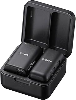 Sony ECM-W3S | Akış, Podcast ve toplantılar için kablosuz mikrofon sistemi, tek mikrofon için, siyah