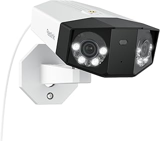REOLINK Duo 3 PoE 16MP UHD Çift Lensli PoE Güvenlik Kamerası, 180° Panoramik Görünüm, Hareket İzleme, F1.6 Renkli Gece Görüşü, Kişi/Araç/Hayvan Algılama, 2 Yönlü Ses, 7/24 Kayıt Desteği