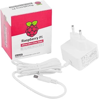 Raspberry Pi 5 Lisanslı USB-C Güç Adaptörü - 27W - Beyaz