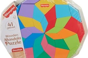 Fisher-Price Ahşap Mandala Yapboz Yürüme çağındaki çocuklar için 40 ahşap parçadan oluşan Fisher-Price Geometrik Mandala Yapboz Blokları HXT94 — %20 İndirim | Amazon TR Fırsatı