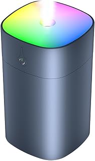 Robeve 400 ml Ultrasonik Hava Nemlendirici Ortam Nemlendirici Işıklı Hava Nemlendirici Buharlı Nemlendirici Buhar Makinesi ve Aroma Difüzörü H2O Nemlendirici Oda Nemlendirici Hava Temizleyici (Siyah)